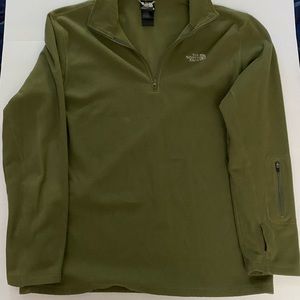 Olive green North face pull over